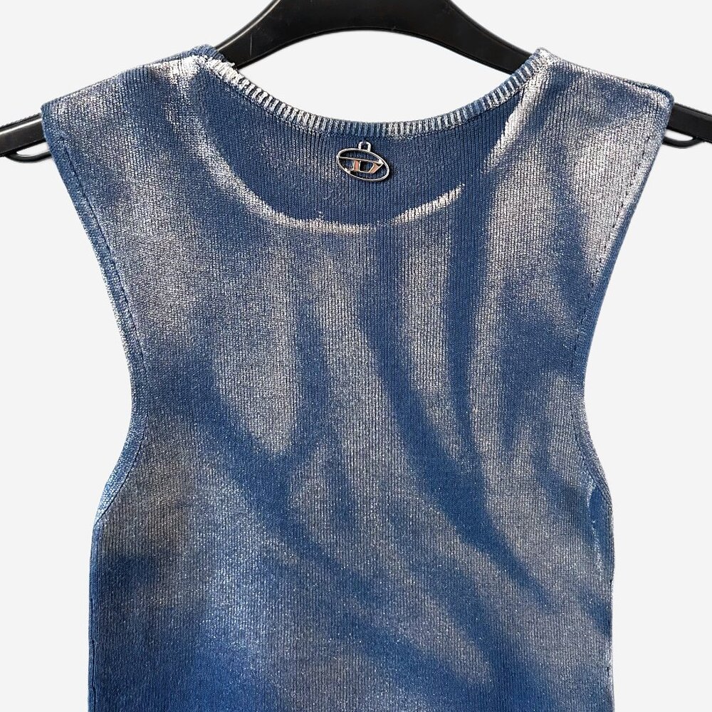 Diesel M-Idony Mini Metalic-Effect Tank Dress - Picture 8 of 8
